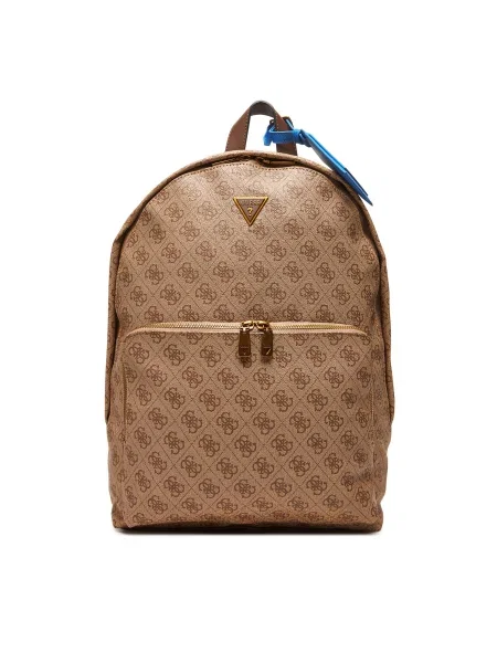 Раница Guess MILANO голям с десен HMMILO бежово