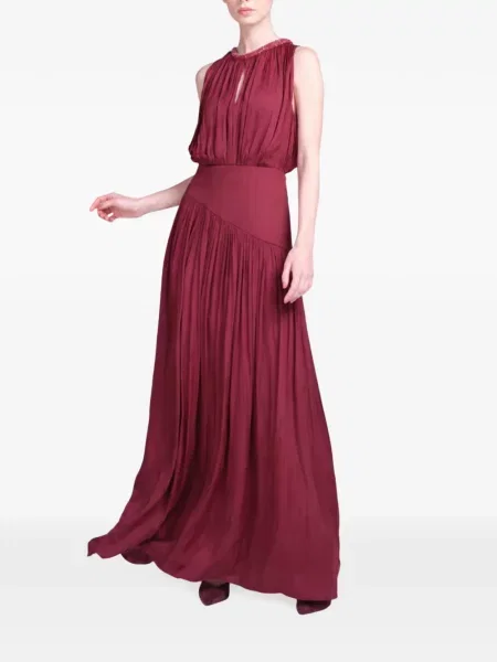Rochie maxi Baruni cu mărgele roșu