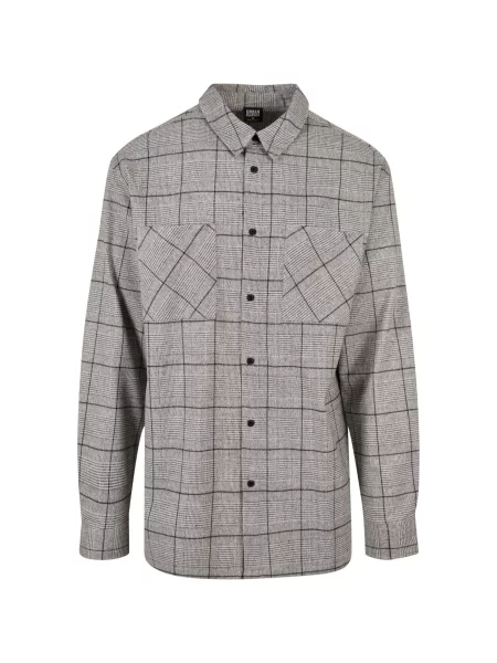 Кариран карирана риза Urban Classics черно