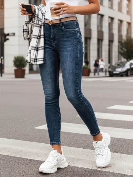 Jeansy skinny Dstreet niebieskie