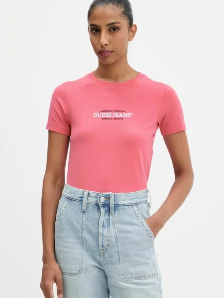 Тениска Guess Jeans дамска синьо