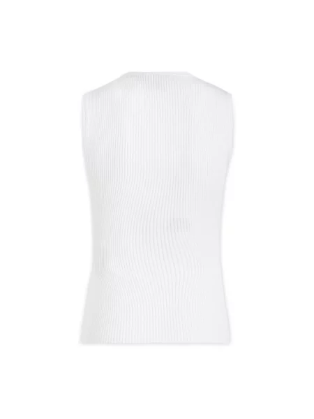 Dzianinowy top Alexander Mcqueen biały