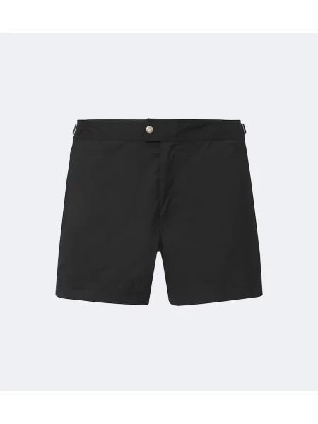 Slip de baie Tom Ford din poplin negru