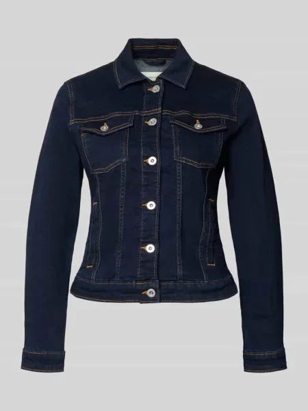 Kurtka dżinsowa o kroju slim fit z mieszanki bawełny Tom Tailor