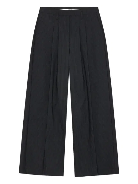Pantaloni Herskind cu dungi plisate albastru