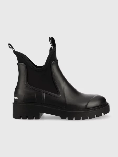 Gumijasti škornji Calvin Klein Jeans Bds Chelsea Rain Boots črna