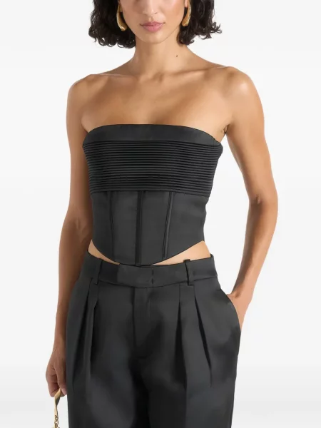 Top Manière De Voir din satin negru