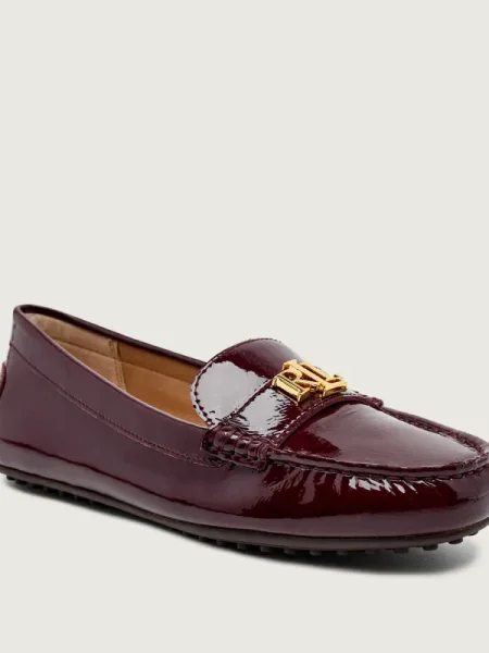 Lauren Ralph Lauren mocasini de piele Barnsbury bordo