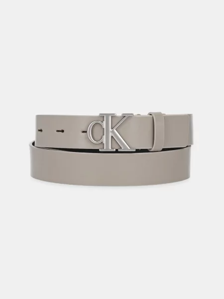 Calvin Klein Jeans Kožený pásek béžový