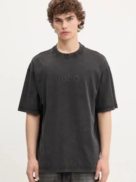 HUGO Tricou Nebute negru