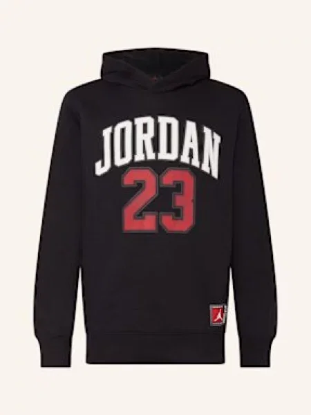 Jordan Mikina S Kapucí černá/ bílá/ červená bílá