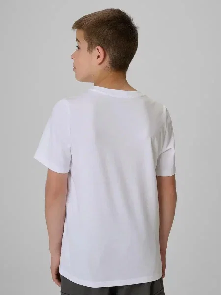 T-shirt chłopięcy 4F biała