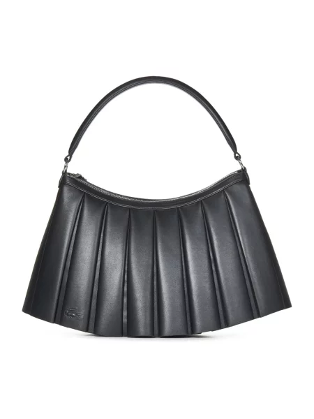 Lacoste torebka skórzana czarny