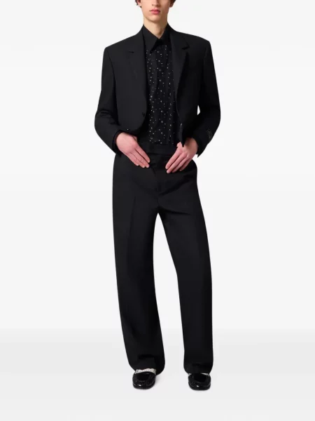 Pantaloni Msgm cu autograf negru