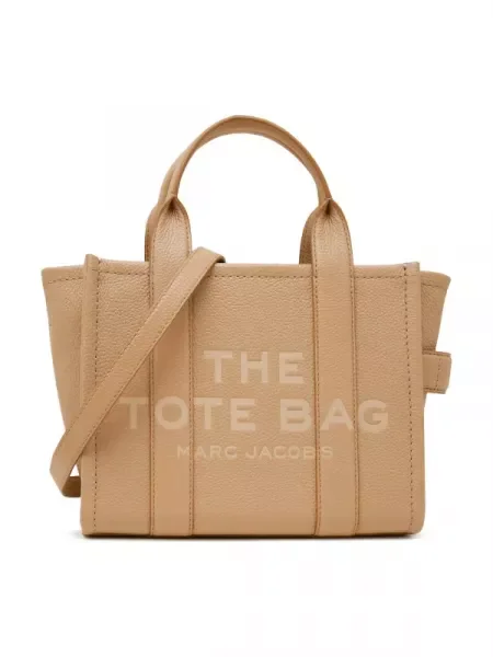 Marc Jacobs De piele geantă pe umăr SMALL TOTE BAG bej