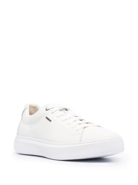 Sneakerși Geox din piele alb