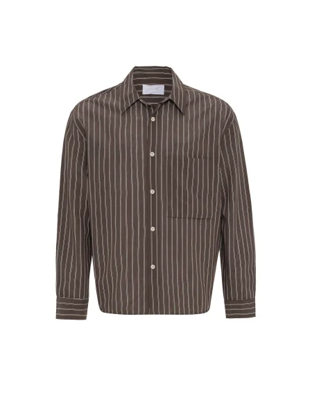 Antioch Košile čokoládová / offwhite