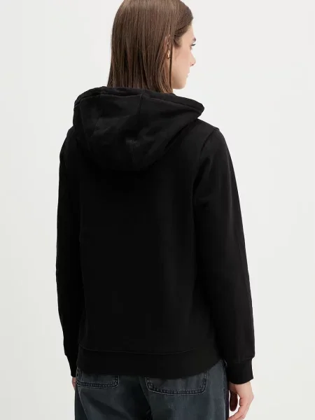 Tommy Jeans bluza z kapturem z bawełną czarna