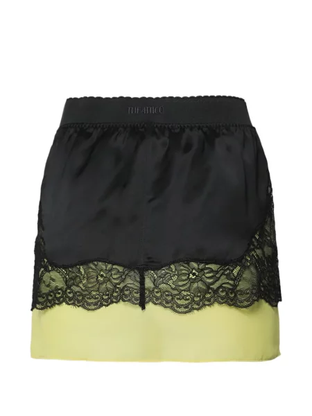 Fusta mini The Attico din dantelă negru