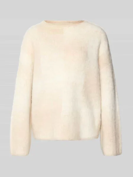 Someday sweter z dzianiny z zawartością alpaki Teonie Kobiety beżowy|biały wzorzysty S beżowy