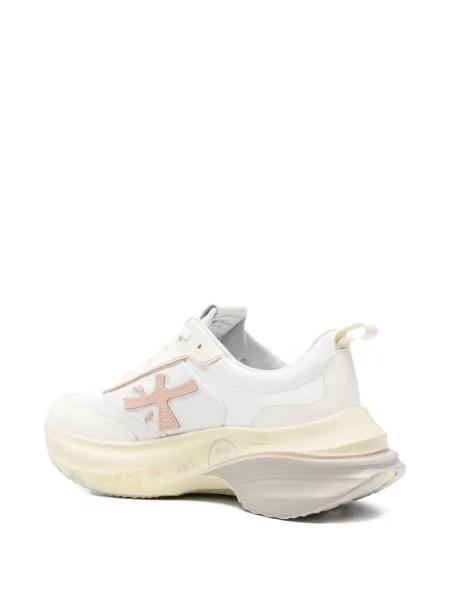 Sneakerși Premiata cu platformă alb