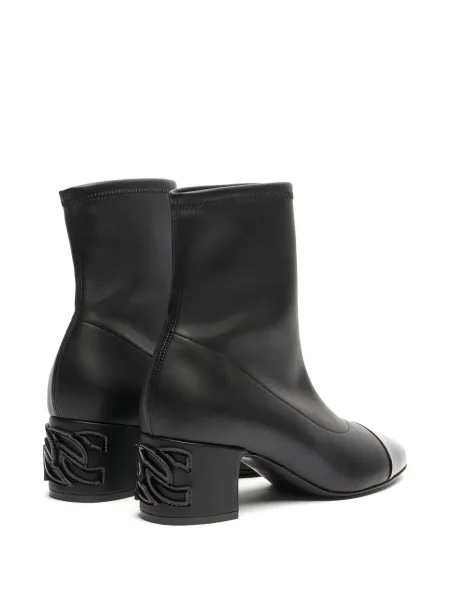 Cizme scurte Casadei din piele negru