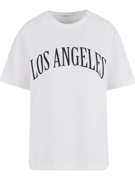 Miss Tee Tricou Los Angeles City negru alb