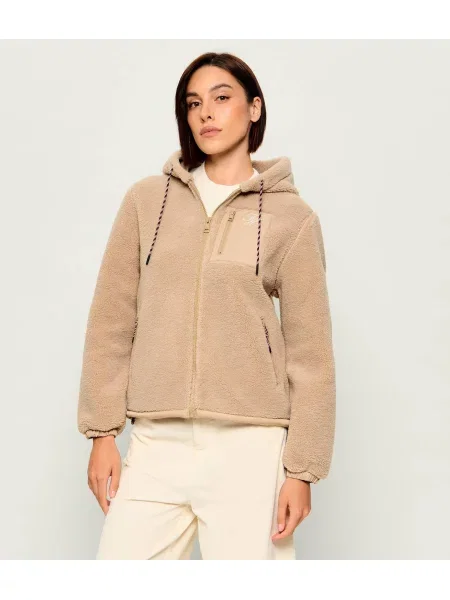 Tommy Hilfiger Din fleece hanorac Teddy bej