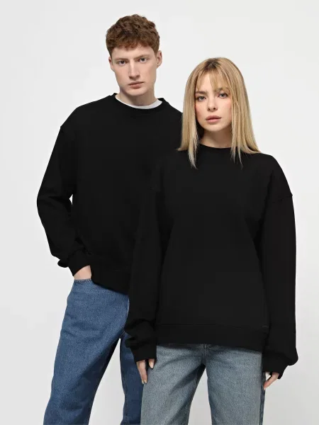 Жіночий Світшот INTERTOP бавовна/еластан чорний