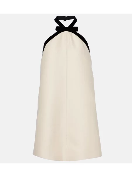 Rochie Tom Ford cu funde de lână alb