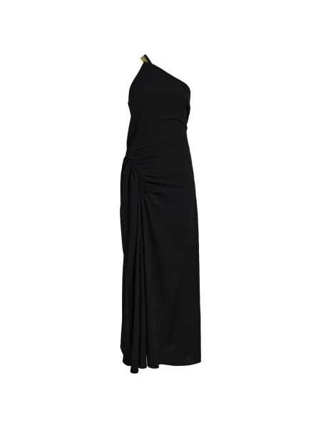 Rochie maxi Proenza Schouler cu volane cu un umăr gol negru