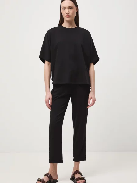 Medicine spodnie chinos z wiskozą czarne