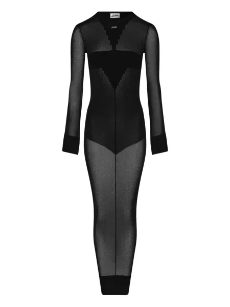 Rochie maxi Jean Paul Gaultier tricotate lungă de costum negru
