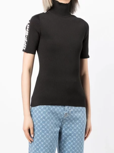 Žebrované tričko Off-white bílé