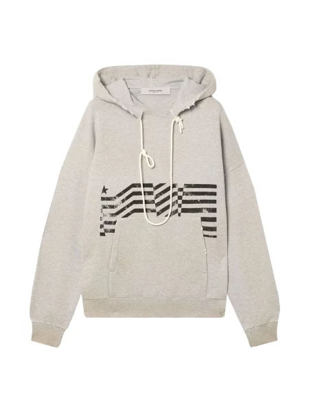 Bluza z kapturem Golden Goose z kapturem szara