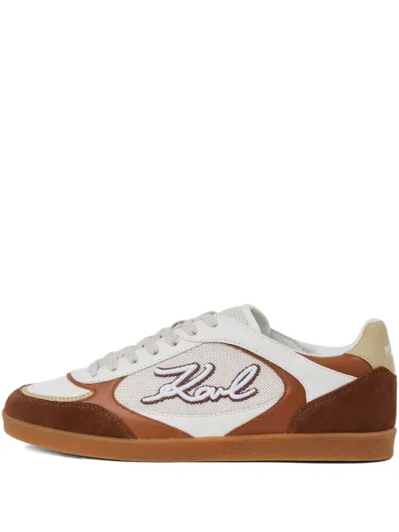 Sneakerși Karl Lagerfeld cu broderie maro