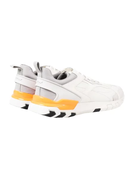 Sneakersy Geox skórzane wiązane białe