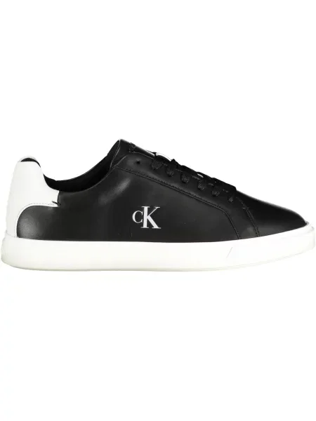 Sneakers Calvin Klein Low Pro Cup Laceup Lth Moire negru