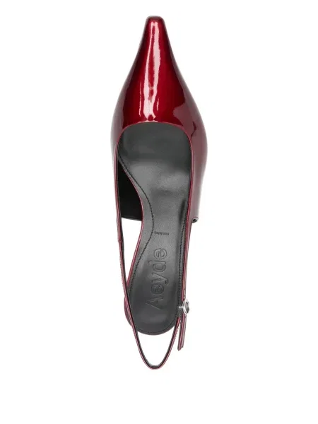 Pantofi cu toc Aeyde slingback roșu