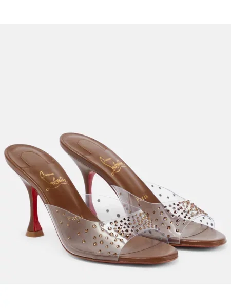 Papuci tip mules Christian Louboutin maro
