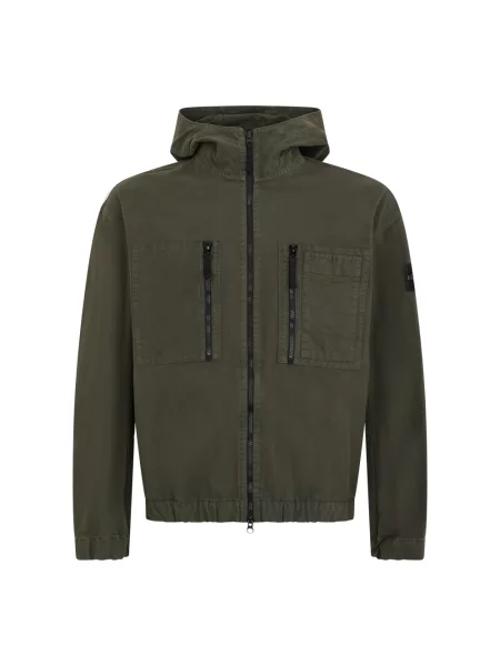 Kurtka Stone Island z kapturem z kamieniami zielona