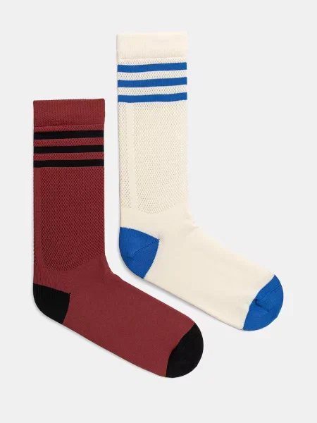 Чорапи Adidas Originals на райета бежово