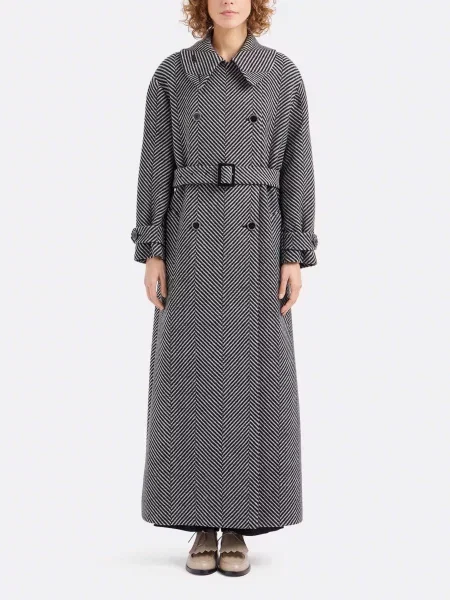 Пальто Emporio Armani серое