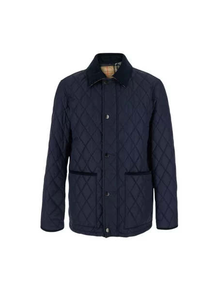 Kurtka Burberry pikowana niebieska