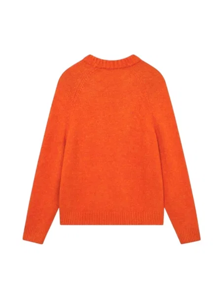 Sweter Les Deux wełniany pomarańczowy