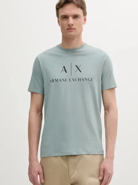 Armani Exchange тениска зелено