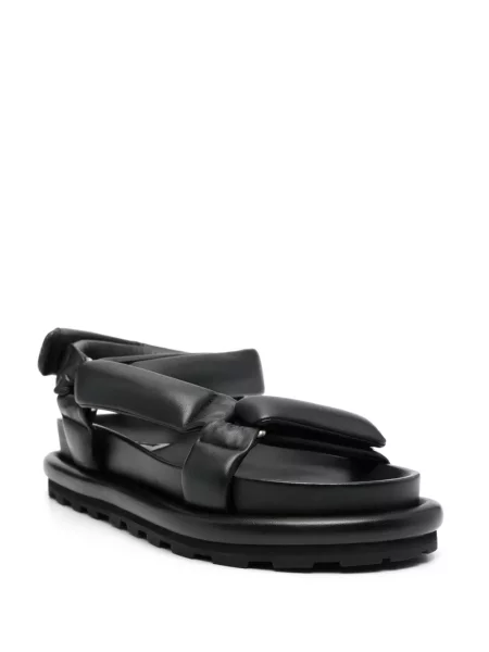 Iš natūralios odos sandalai Jil Sander izoliuoti juoda