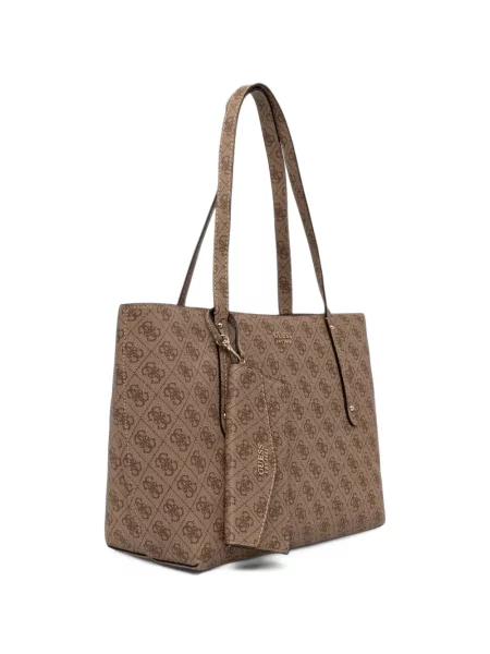 Geantă shopper Guess cu imagine maro