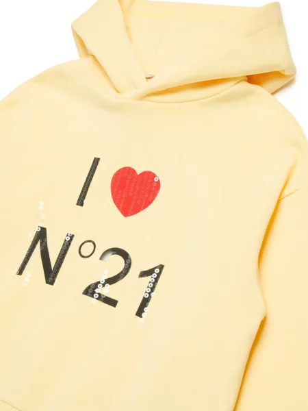 Bluza z kapturem dziecięca N°21 żółta