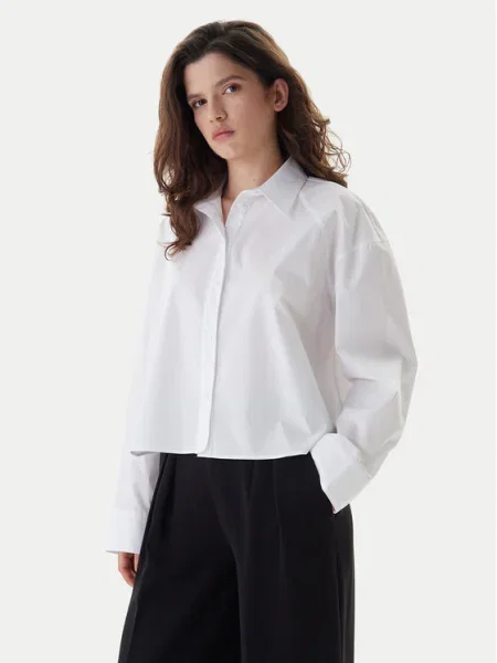 Calvin Klein Jeans Košeľa Boxy Fit biela